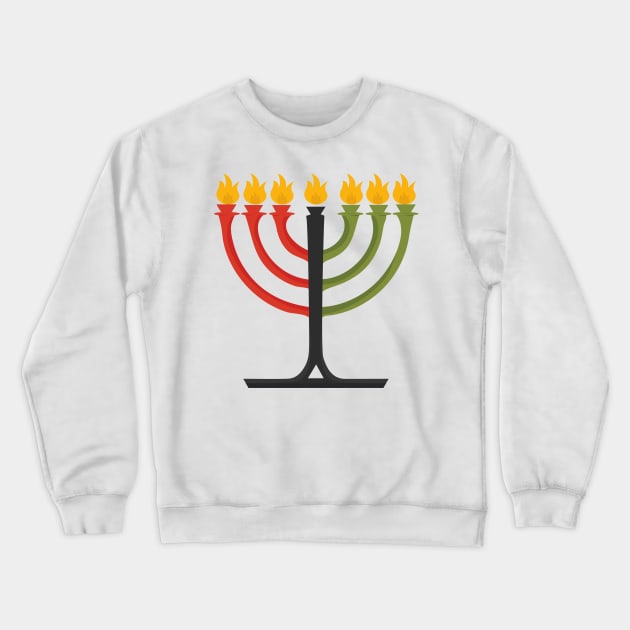 Kwanzaa Kinara Crewneck Sweatshirt by tatadonets